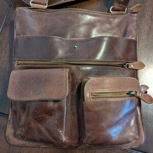 Brown Leather Crossbody Purse